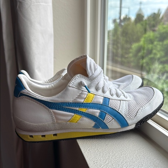 Vintage Onitsuka Tiger by Asics White and Blue Sneakers Classic Design - Picture 3 of 8